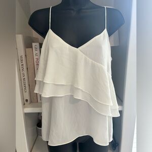 J. Crew White Layered Camisole Top